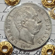 2 Lire 1899 Non Comune SPL+, Umberto I, Regno D'Italia Monete Savoia