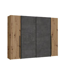 Armadio 2 ante scorrevoli e 2 ante battenti FAHDA, in laminato LAP 270x210x61 cm