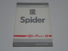 ALFA ROMEO SPIDER MANUALE ASSISTENZA TECNICA  1989