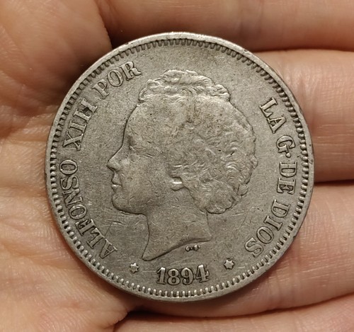 Pesetas 1894 spagna - 5,