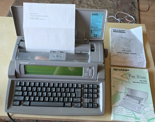Sharp type writer - type, writer/word