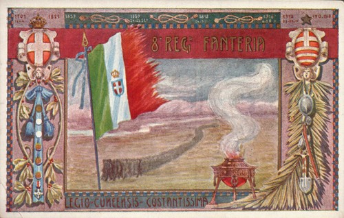 Cartolina reggimentale - cartolina, 8°
