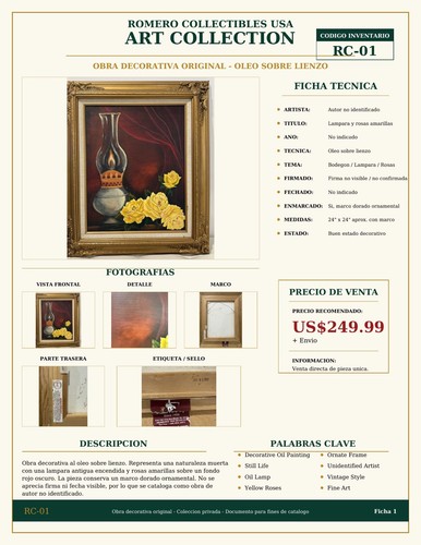 Dipinto olio natura morta