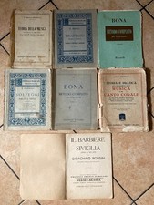 Lotto 7 metodi musicali vintage 1930-40 Bona Rossini Pratella -Rarità Collezione