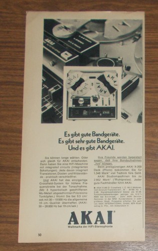 Rara pubblicità vintage akai - rara,