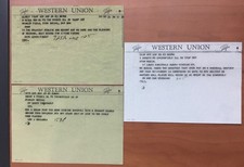 Stan Musial Three 1963 Congratulazioni Western Union Telefax’s - MLB Pensionamento 