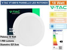 V-TAC VT-60018 PANNELLO LED ROTONDO 18W SMD DA PARETE CON DRIVER