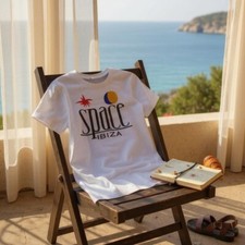 T-Shirt Space Ibiza Adulti Casa Clubbing Rave Tee Pacha Privilege Isola Bianca