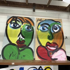 Coppia dipinti astratti Peter