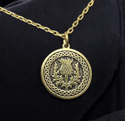 Collana cardo scozzese - cardo, argento