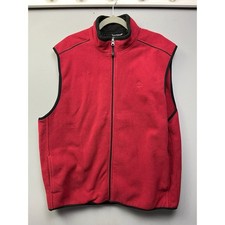 Gilet Timberland uomo XL pile smanicato full zip tinta unita casual logo tasche