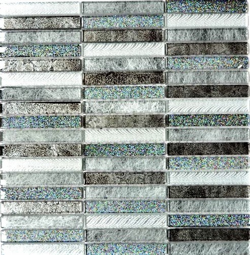 Mosaico vetro argento - in,