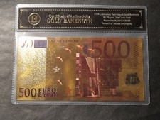 Banconota dorata 500 - banconota,