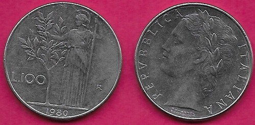Italia 100 lire - 100, dea