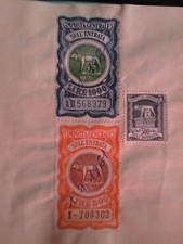 3 Marche da bollo  "Imposta generale sull`entrata" (IGE) 500 e 1000 Lire