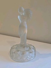 Ceco Libochovice #1805 Lady Gathering Fiori Vetro Smerigliato