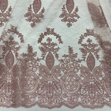 Tessuto Tulle Ricamato Gotico