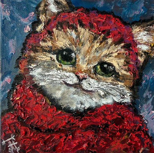 Carino gatto dipinto animali