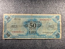 1943 italy lire allied - italy, 50
