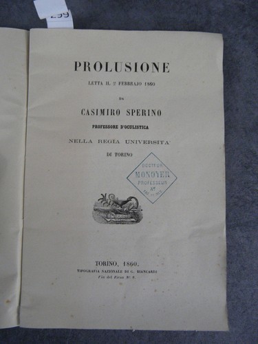 Casimero sperino prolusione - sperino,
