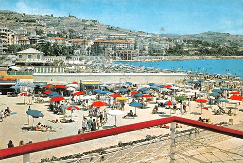Cartolina sanremo spiaggia - cartolina,