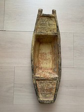 Antica Centrotavola/Svuotatasche Barca in terracotta/ceramica,42x14x8cm