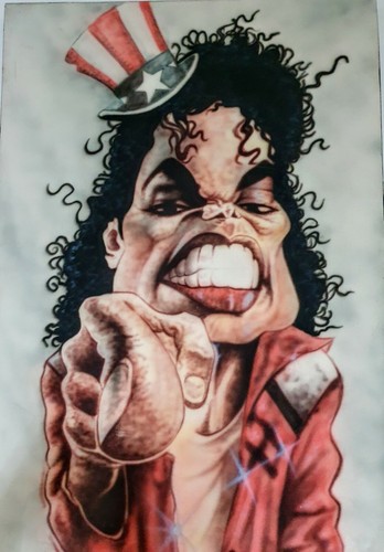 Quadro caricatura micheal - "caricatura,