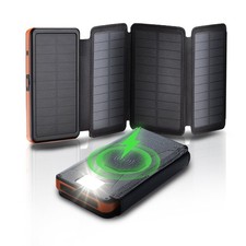 Powerbank Solare con 25000mAh Grande Capacità 2 Porte USB Campeggio Emergenza Batteria