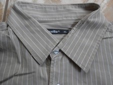 Celio Camicia XL Beige Bianca A Righe #E9150