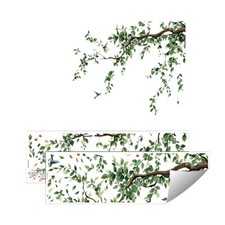 Adesivi murali rami albero foglie uccellini decorazione camera da letto soggiorno ^ SCK