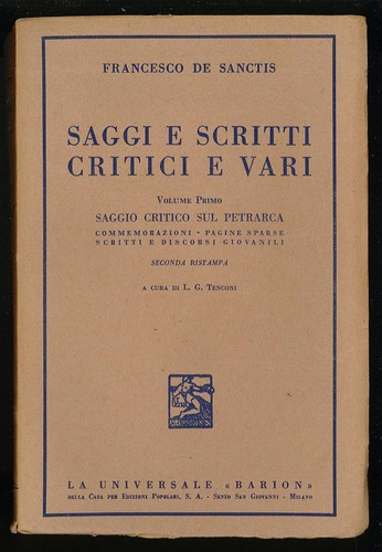 Saggi scritti critici vari i - vari,