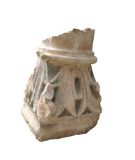 ANTICO CAPITELLO GOTICO MEDIOEVALE MARMO ROSSO AREA VENEZIA ISTRIA MEDIOEVO