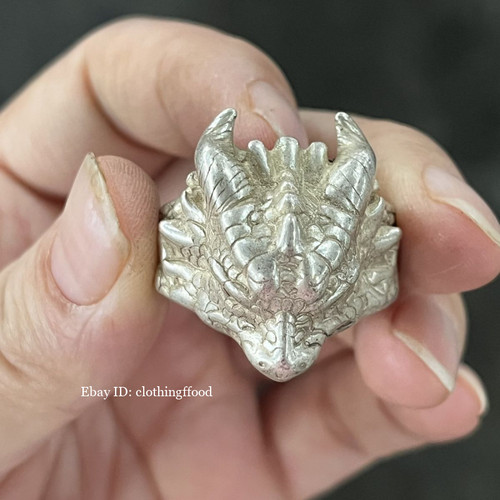 Anello testa drago - anello, di