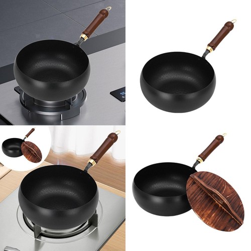 Wok pan sautee manico legno - sautee, in