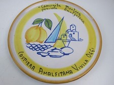 PIATTO IN TERRACOTTA Ceramica muro COMUNITA MONTANA PENISOLA AMALFITANA SOLIMENE