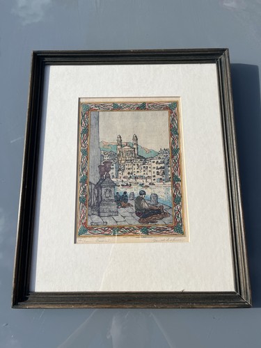 Gravure colorée originale