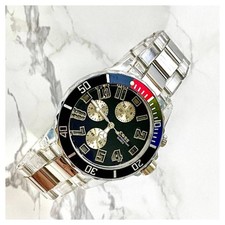OROLOGIO POLSO COSS UOMO ANALOGICO QUARZO WATER RESISTANT SILVER QUADRANTE NERO