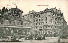 z915 cartolina trieste piazza carlo goldoni