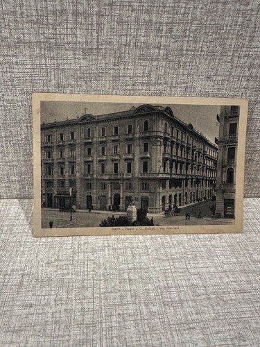 Cartolina antica bari busto - bari, a