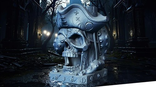 Teschio octupirato torre - teschio, di