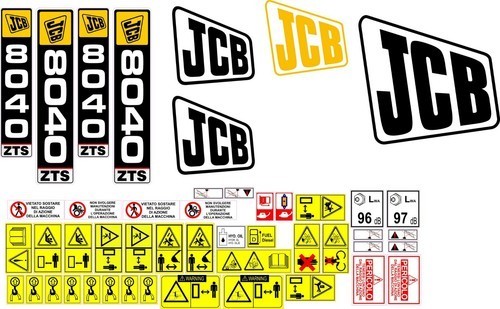 Jcb 8040 zts - jcb, adesivi