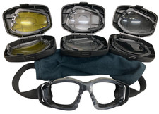Goggles V12 ESS Advancer 3 x Lens Pods Clear Yellow Tinted & Case Mil Spec Army