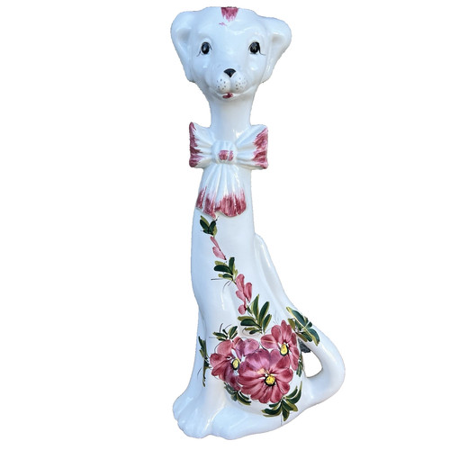 Statuette vase chien - long, cou