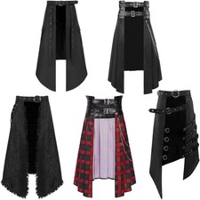 Abito uomo Halloween medievale gotico con tessuto poliestere per cosplay e