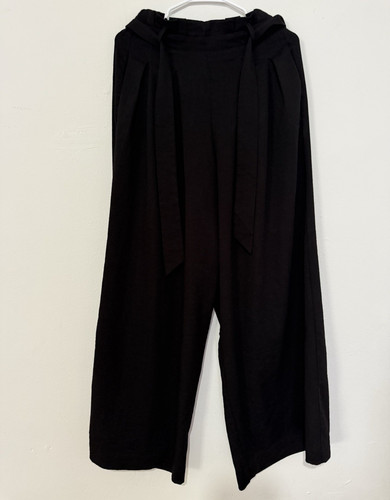 Zara trf black palazzo wide - black,
