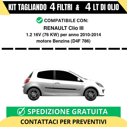 Tagliando per renault - per, clio