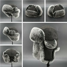Uomo Cacciatore Cappello Sci Ushanka Russo Cosacco Simil Pelo Camoscio Caldo