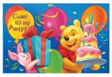 6 INVITI BIGLIETTI WINNIE THE
