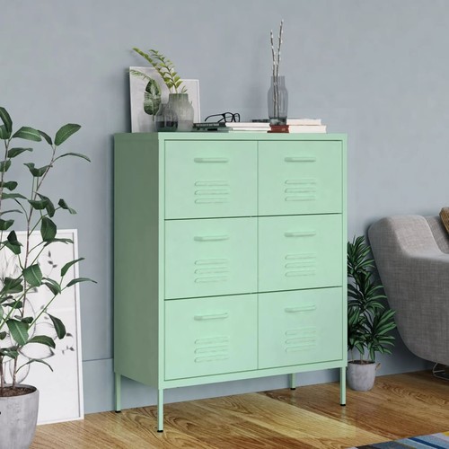 Cassettiera menta 80x35x101 - cassettiera,