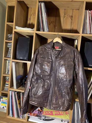 Giacca biker uomo vera - , pelle